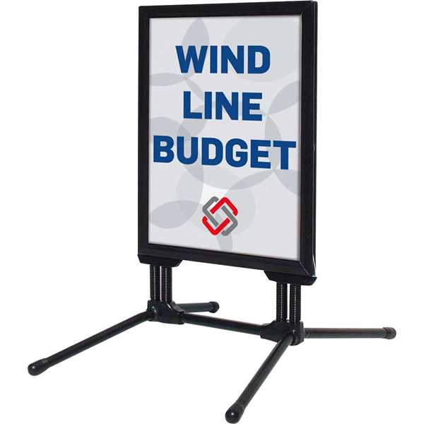 Wind-Line Budget alu gadeskilt sort A1 59,4 X 84,1cm