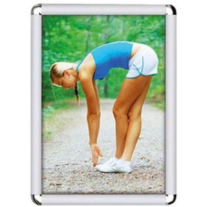 Klikramme med 25mm aluminium Rondo profil, sølv